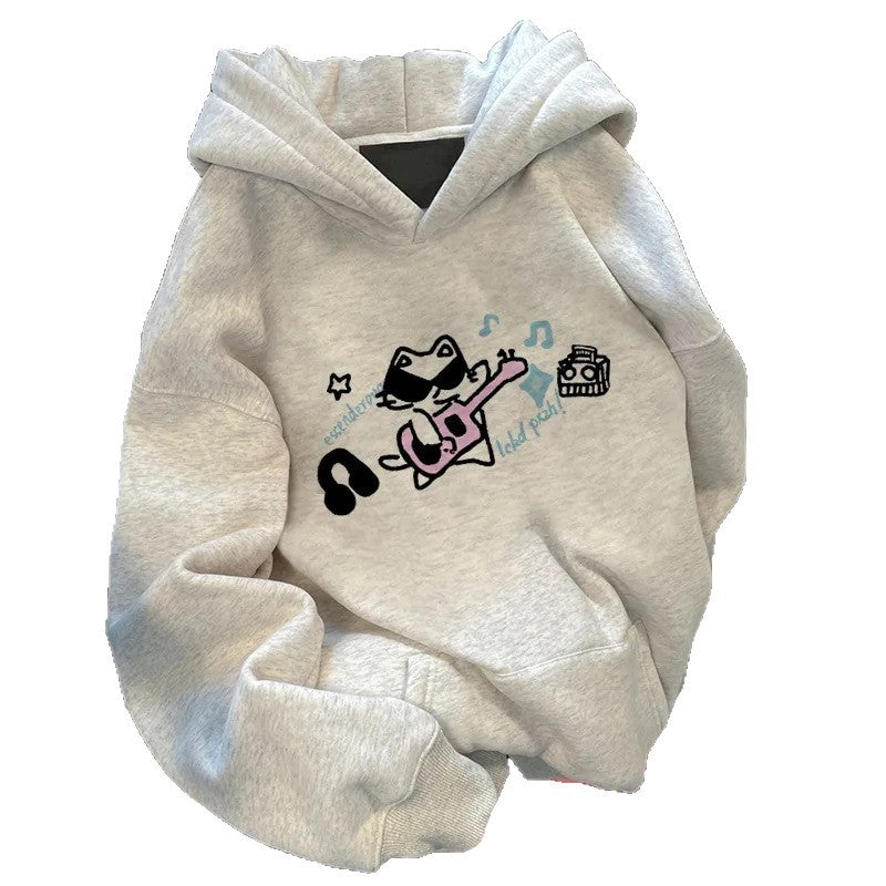 Kvinders hoodie med unikt dyremotiv Stilla