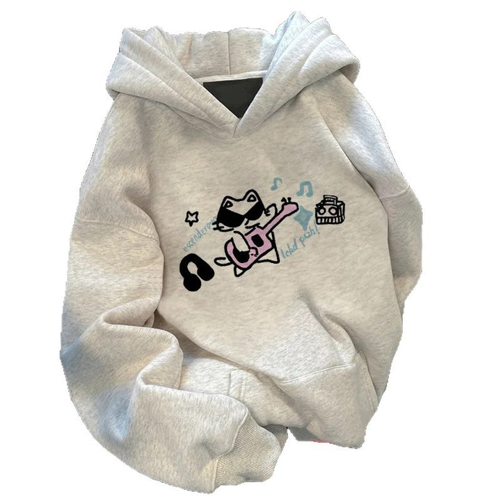 Kvinders hoodie med unikt dyremotiv Stilla