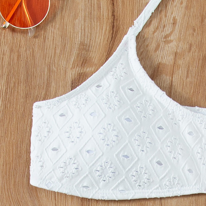 Dame Broderet Højskåret Bikini Sæt Stilla