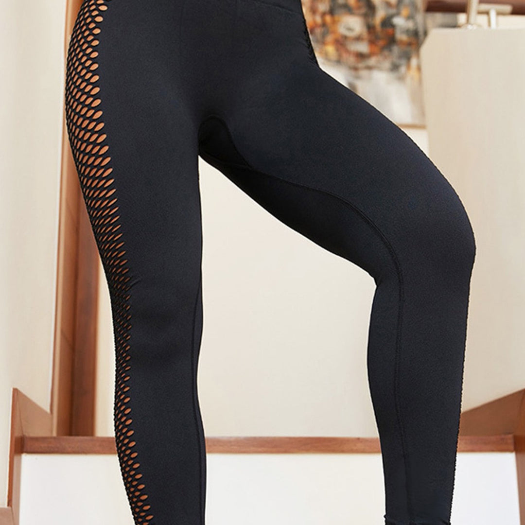 Dame leggings med netlignende indsatser Stilla