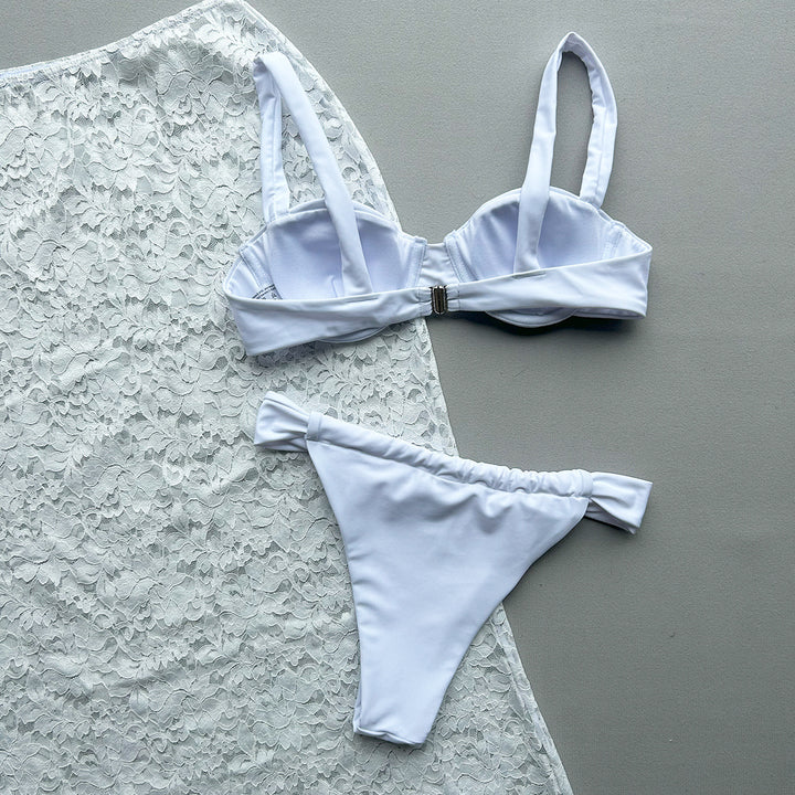 Dame bikini-top med forførende lace-drapering Stilla
