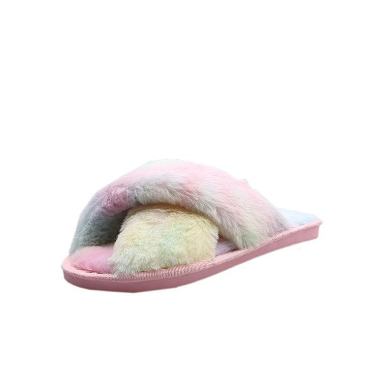 Dame Fluffy Pantofler med komfortabel plywood polstring og trendy design Stilla