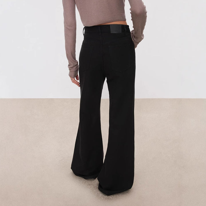 Kvinders Bred Skåret Høj Talje Jeans Stilla