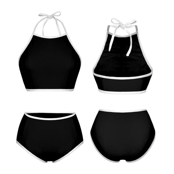 Dame bikini-sæt med høj talje og halterneck design Stilla