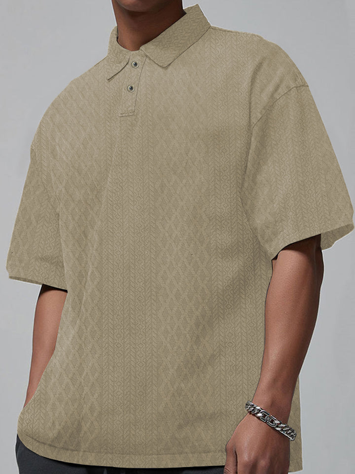Herrer Kortærmet Poloshirt med struktureret stof og praktiske detaljer Stilla