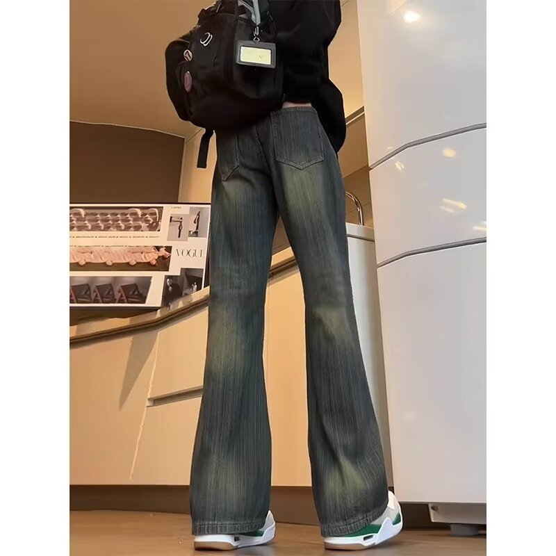 Damer Flared Jeans med unik vask og høj talje Stilla