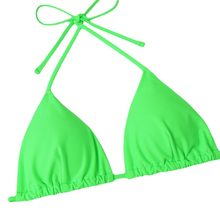 Dame Triangel-Bikini med legende sløjfer og høj benudskæring Skovae