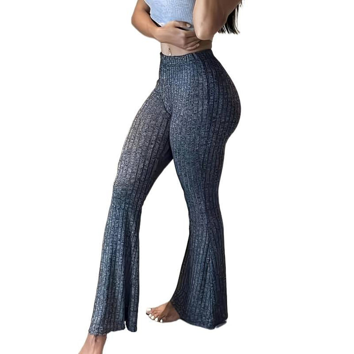 Dame leggings med høj talje og smart flared design Skovae