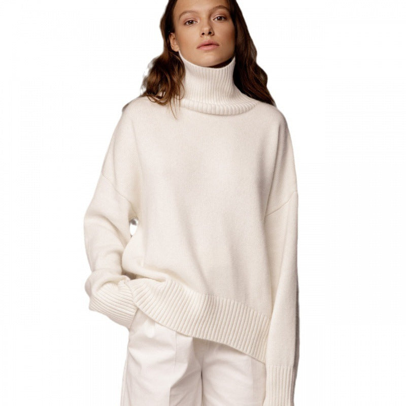 Dame hyggelig rullekrave sweater Stilla