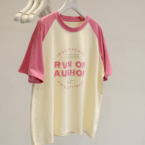 Femme Fritids Athletic Grafik T-Shirt Stilla