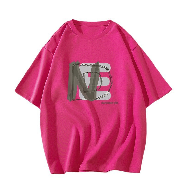 Dame Oversized T-shirt med kreativ grafisk print Stilla