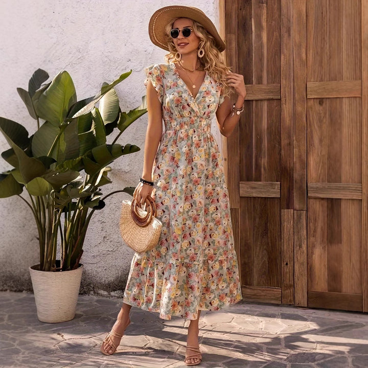 Dame Floral Maxi Kjole Stilla