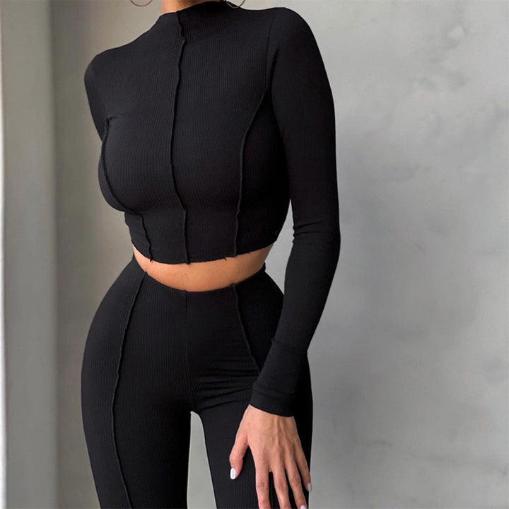 Dame Sports Crop-Top og Leggings Sæt Stilla