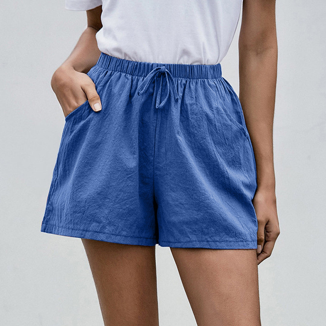 Dame behagelige shorts med elastisk talje og lommer Stilla