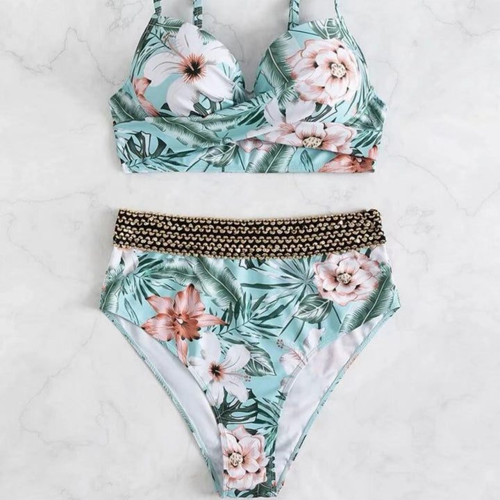 Dame bikini sæt med elegant push-up top og høj talje Stilla