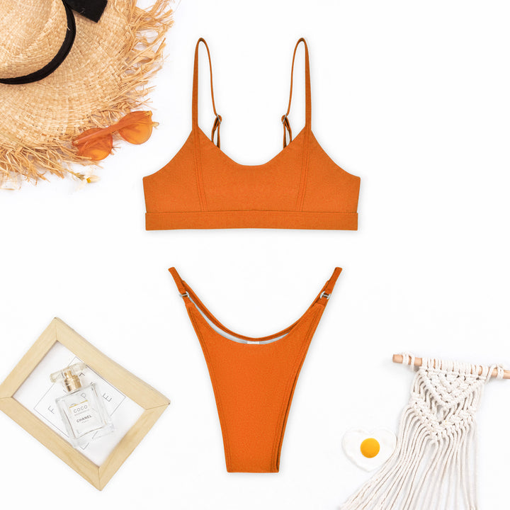 Dame bikini-sæt med sporty design og justerbare stropper Stilla