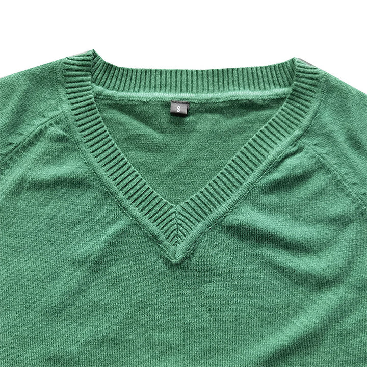 Herrer moderigtig V-hals pullover i høj kvalitet materiale Stilla