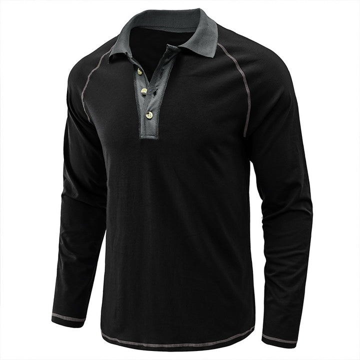 Herrer Langærmet Polo T-shirt Stilla