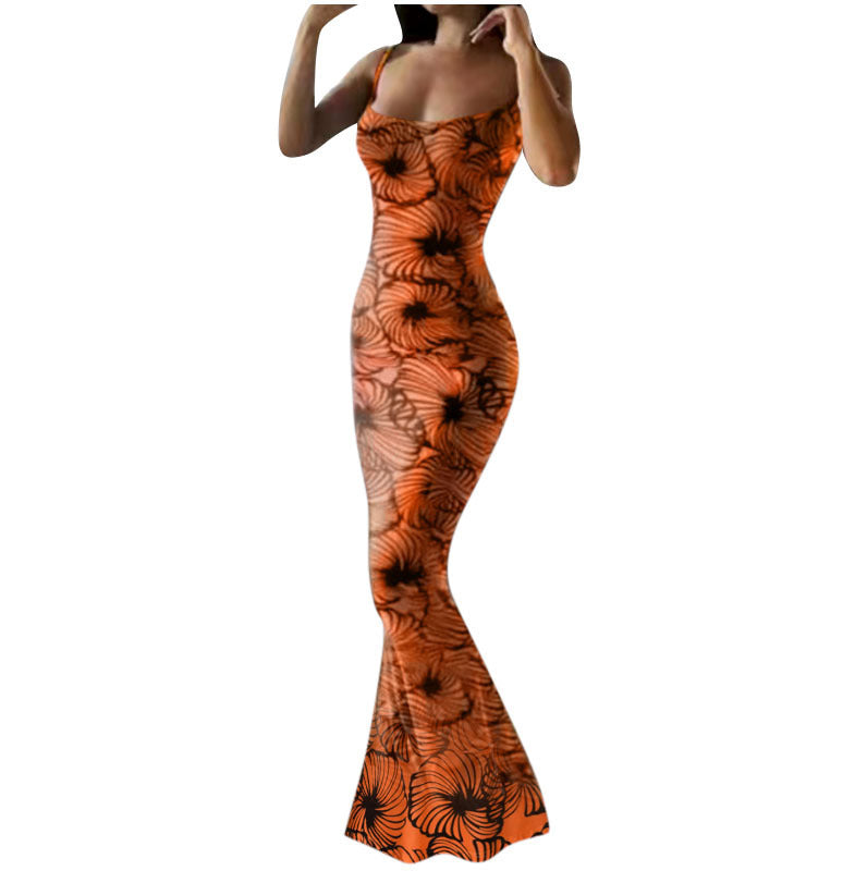 Dame Figurtilpasset Maxi-Kjole med floralt design og svajende kant Stiila