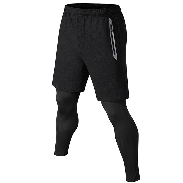 Herre Sporty Kompressionsshorts med integreret leggings-system Stilla