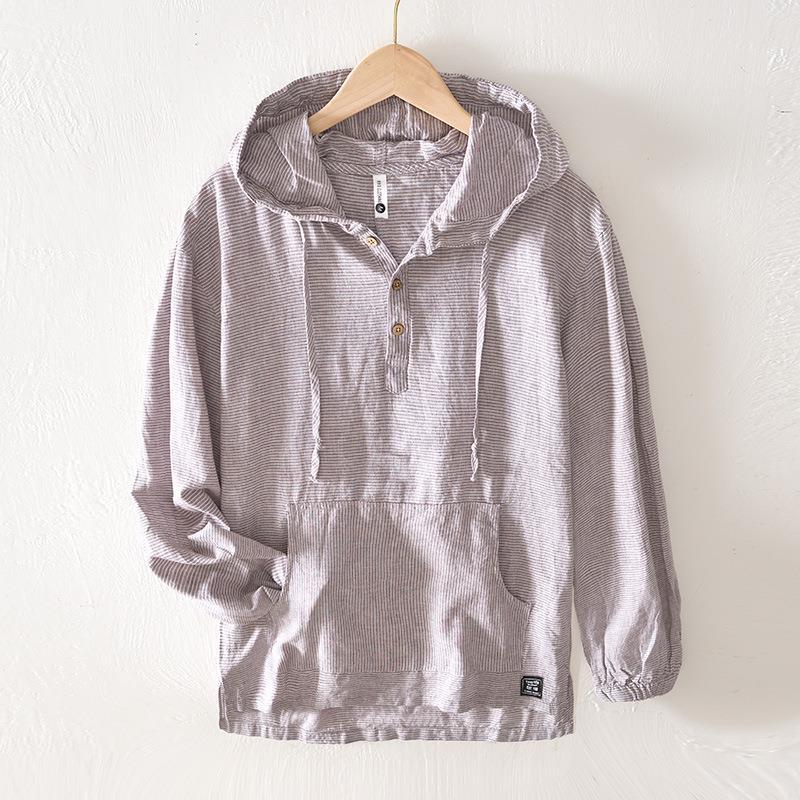 Stilla | Premium Oxford-Hættepullover i Linned
