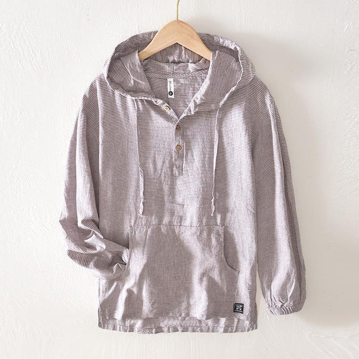 Stilla | Premium Oxford-Hættepullover i Linned