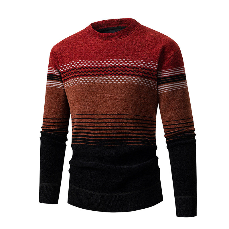 Mænd Strukturstrik Rundhals Pullover Stilla