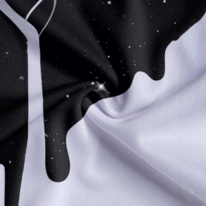 Herrer polo-shirt med kreativ farvegradient og unikt grafikdesign Stilla