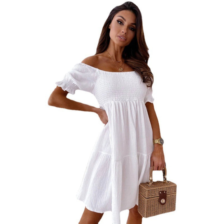 Damer Off-Shoulder Lagdelt Minikjole Stilla