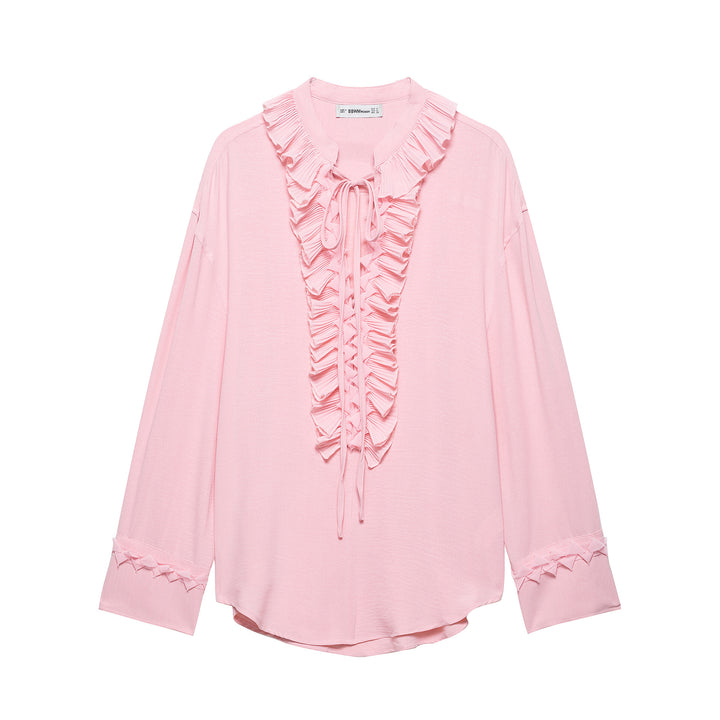 Femme Elegante Ruffleskjorte Stilla