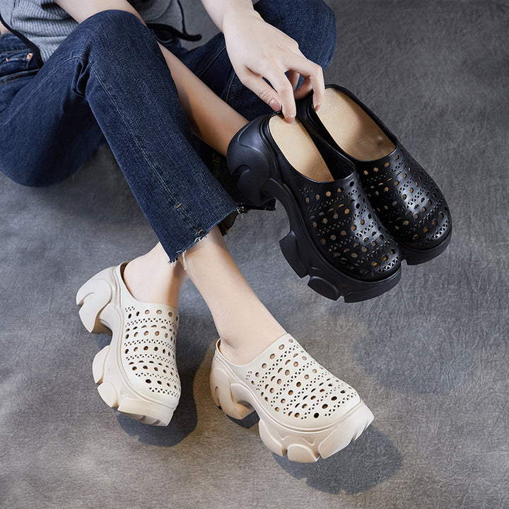 Femme Cut-Out Slip-On Clogs med Chunky-Sål Stilla