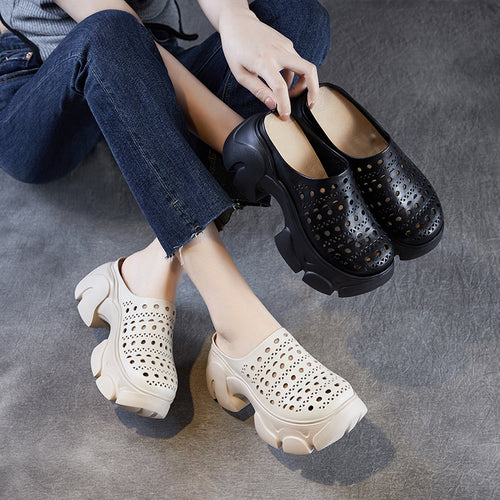 Femme Cut-Out Slip-On Clogs med Chunky-Sål Stilla
