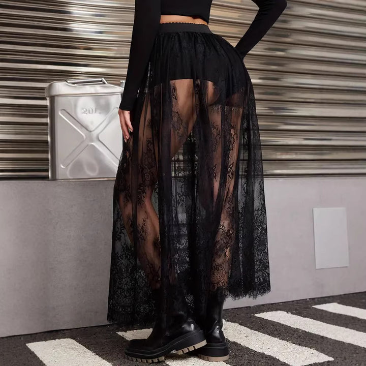 Dame Elegante Spids-Maxi Skørter med Høj Talje Skovae
