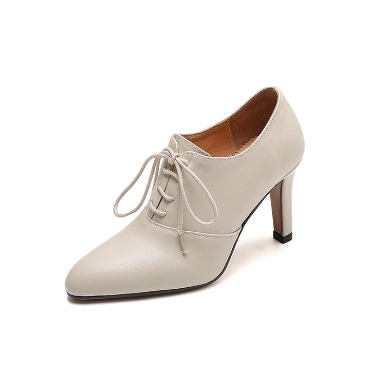 Femme Spitz-tå Snørebånd High-Heel Oxfords Stilla