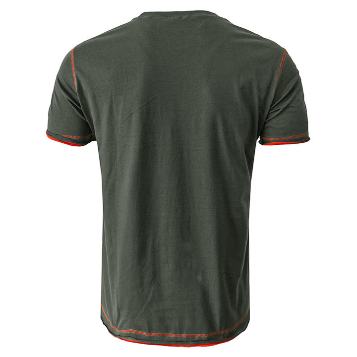 Herrer Rund hals T-shirt med kontrasterende ærmer og afslappet pasform Stilla