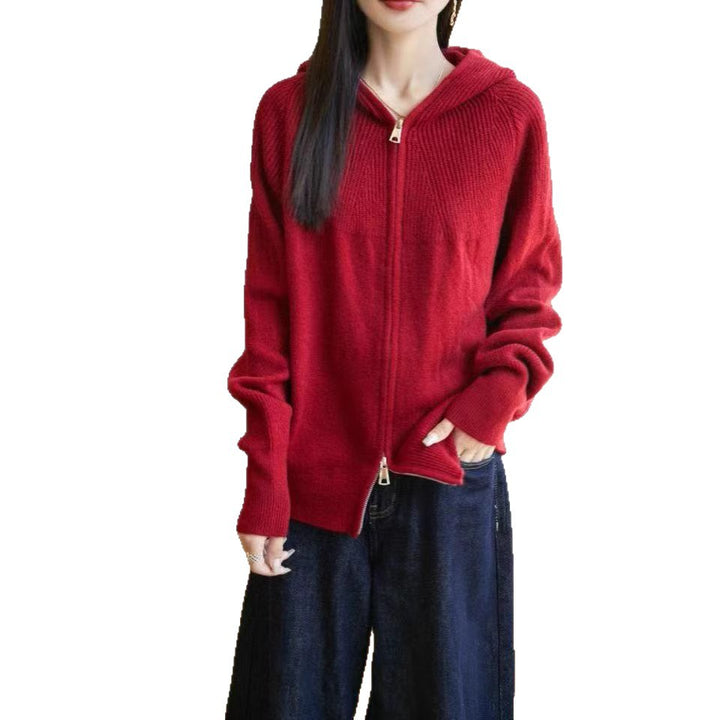 Kvinders hoodie cardigan med lynlås Stilla