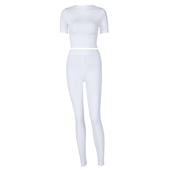 Dame Sporty Sæt med tætsiddende overdel og lange leggings Stilla