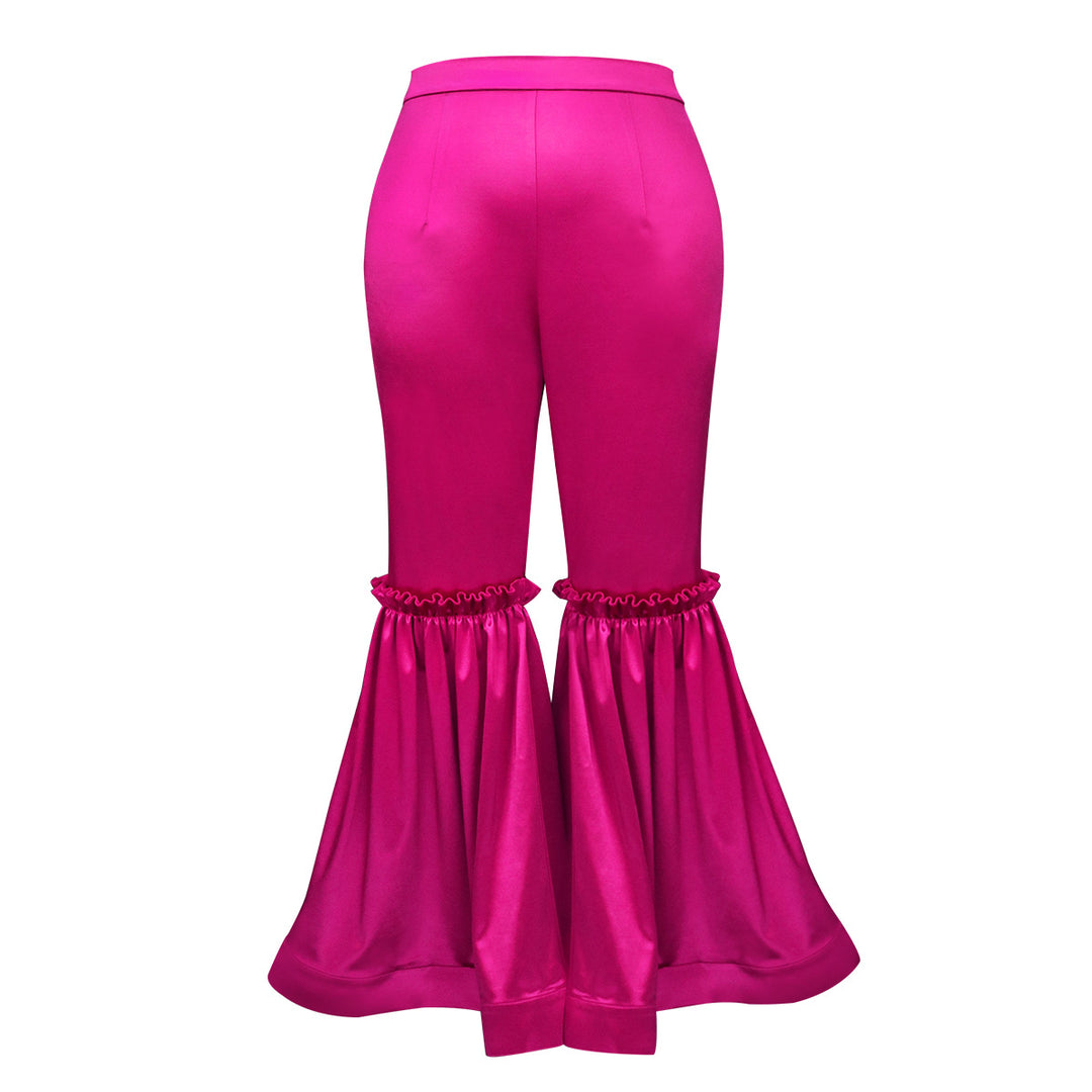 Damer elegante Palazzo-bukser med ruffles detaljer Skovae