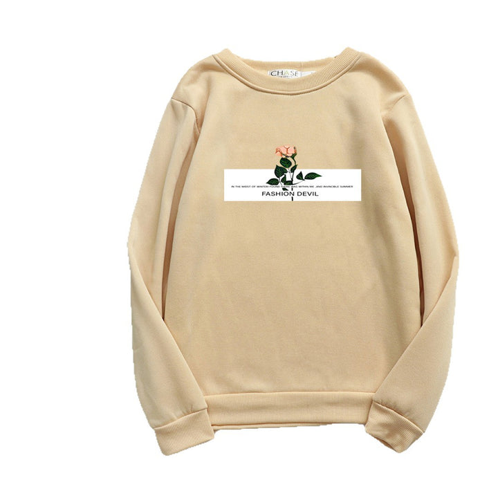 Kvinders sweatshirt med blomstermotiv Skovae