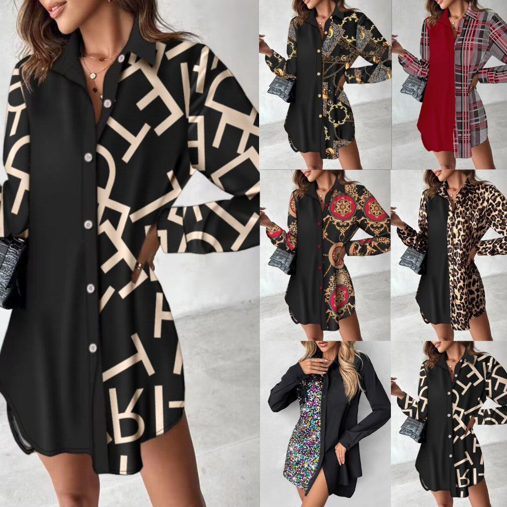 Dame skjorte i leoparddesign Stilla