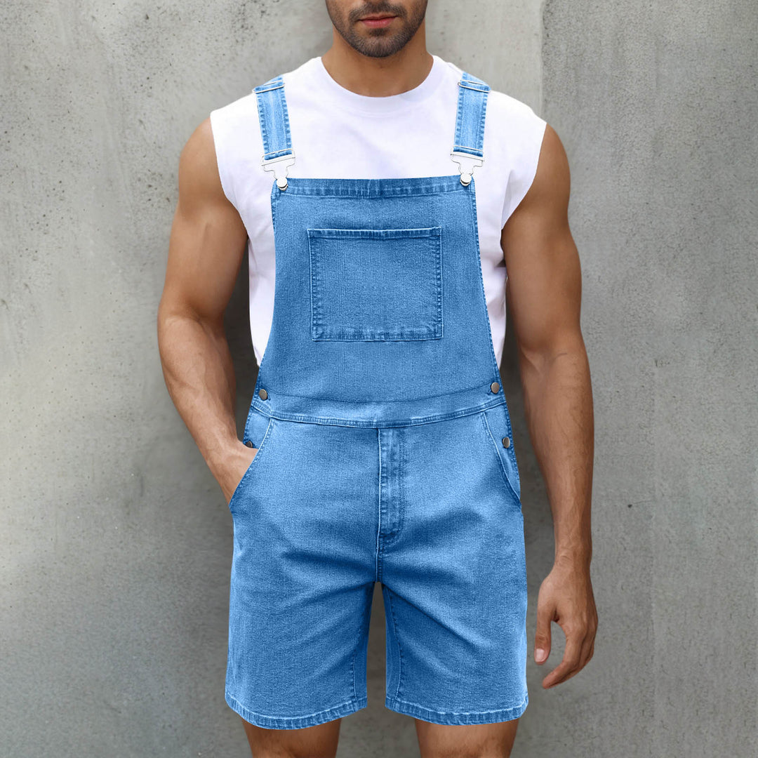 Herrer Casual Denim Overalls Stilla