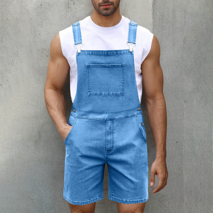 Herrer Casual Denim Overalls Stilla