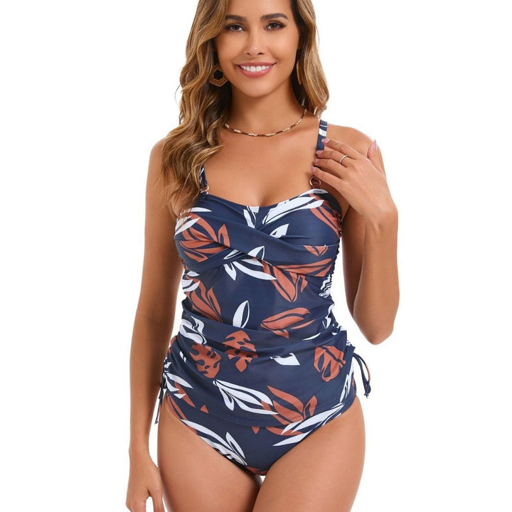 Dame Tankini med justerbar drapering og blomstret design Stilla