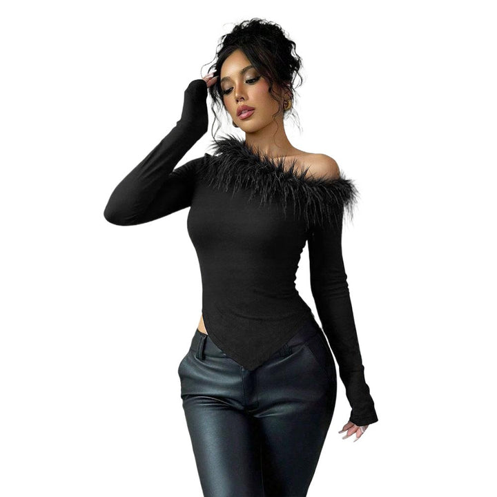 Damer elegant top med aftagelig plys finish Stilla