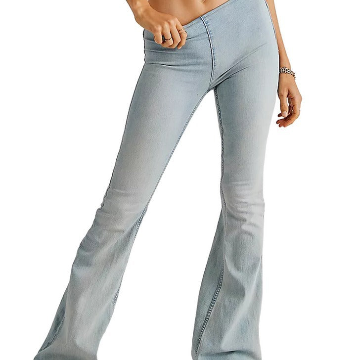 Dame Flared Jeans i Vintage-stil Stilla