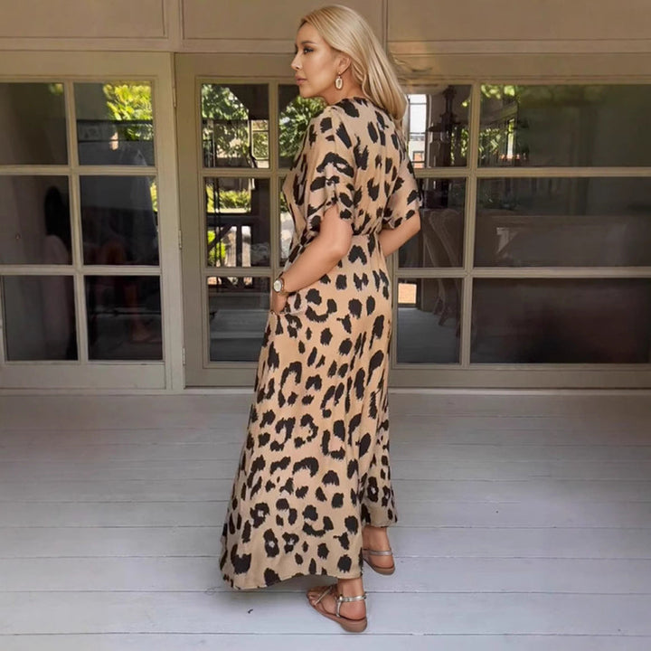 Stilla | Leopard-Kjole Tverrgrense Leopardprint Kjole
