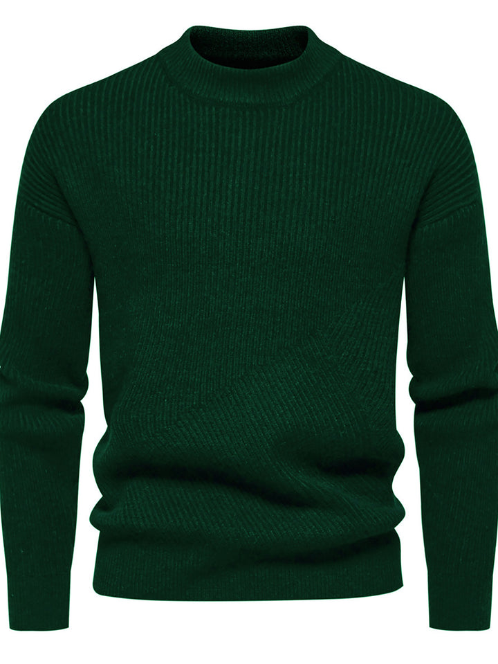 Herrer Struktureret Ribkrave Pullover Stilla
