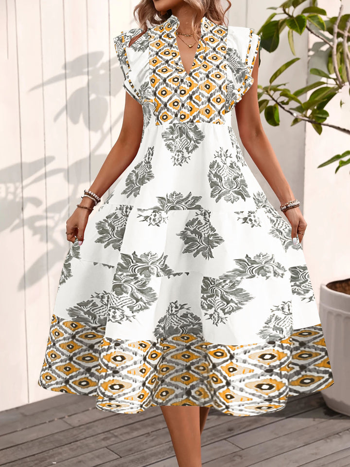 Dame vintage-inspireret floral Midi-kjole Stilla
