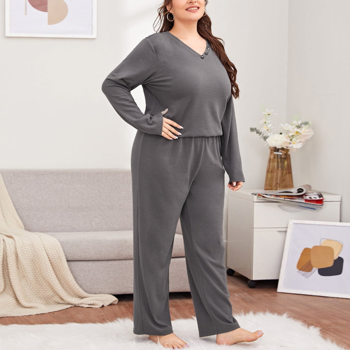 Stilla | Plus-Pyjamas Langærmet Langebukser To-delt Sæt