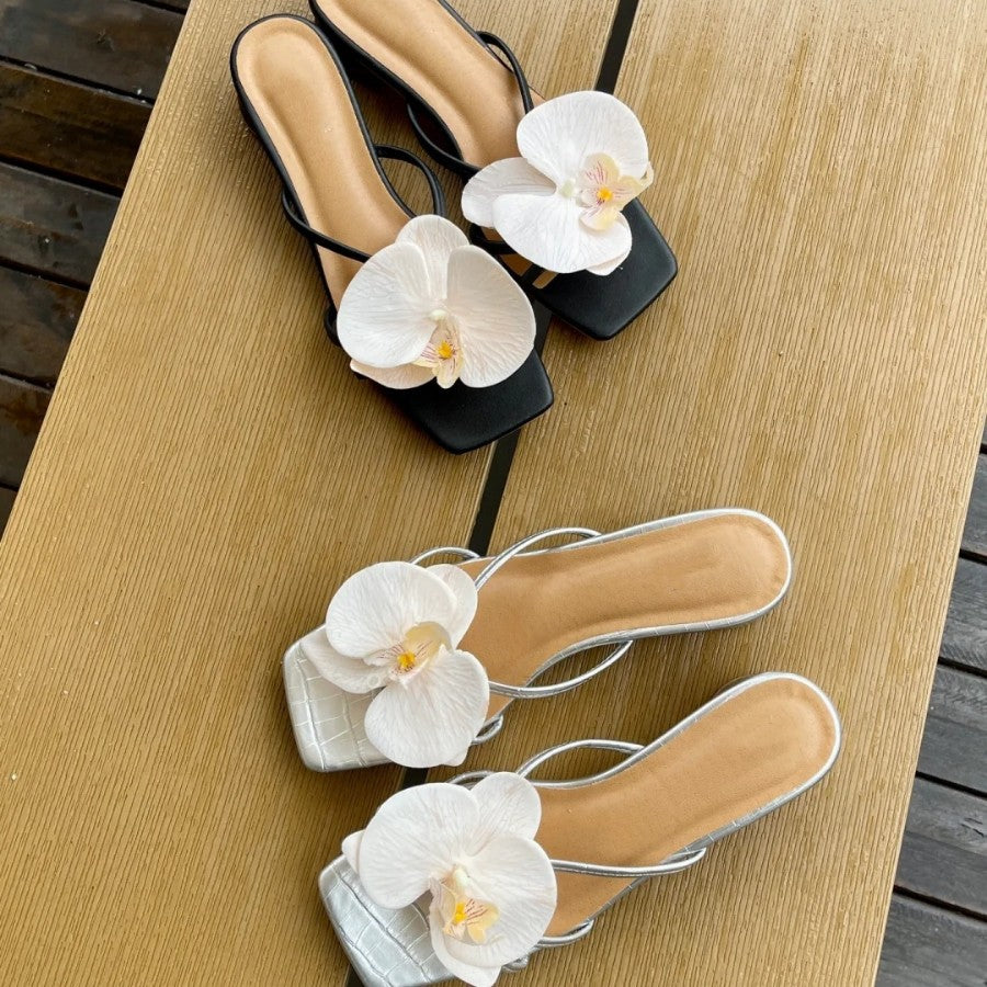 Dame blomsterdesignede slide-sandaler Stilla